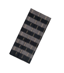 Black & Grey Handloom Soft Silk Saree With Dotted Stripes-SO4188