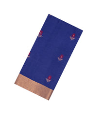 Purple Woven Tussar Silk Saree With Buttas & Zari Border-TU3466