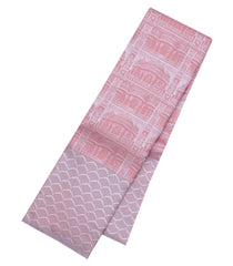 Dusty Pink Handloom Kanchipuram Silk Saree With Palace Motifs-KA15767