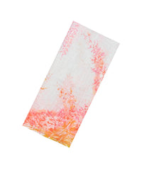 Off White Printed Synthetic Linen Saree With Abstract Motifs-SY0154