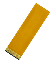 Mustard Woven Mysore Silk Saree With Contrast Border-MS3425