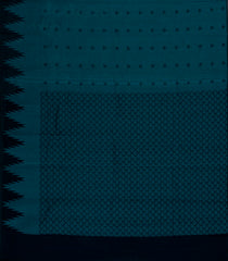 Teal Woven Rasipuram Cotton Saree With Temple Buttas-RA2577