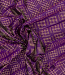 Dark Purple Woven Pure Silk Saree With Zari Checks-EC2608