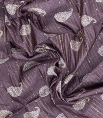 Lilac Printed Synthetic Dola Silk Saree With Zari Stripes & Border-SY0307