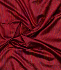 Crimson Handloom Chanderi Cotton Saree With Multi Colour Stripes-CC1591