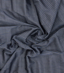 Dark Grey Handloom Gadwal Silk Cotton Saree With Stripes-GA0396