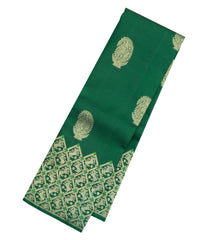 Dark Green Handloom Kanchipuram Silk Saree With Mango Butats-KA12433