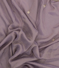 Lavender Woven Blended Georgette Saree With Embroidered Floral Motifs-EN1841