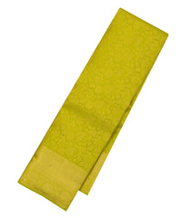 Light Green Handloom Kanchipuram Silk Saree With Floral Vine Motifs-KA14444