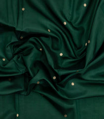 Dark Green Handloom Banarasi Silk Saree With Floral Kanchipuram Butta Silk Sarees-BE1889