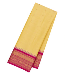 Sandal Handloom Gadwal SICO Saree With Cotton Body & Silk Border-GA0370