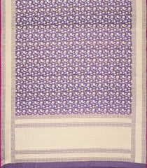 Lilac Handloom Organza Satin Soft Silk Saree With Floral Vine Motifs-SO4076