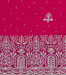 Pink Synthetic Vichitra Zari Embroidery With Stone Work-BL5468