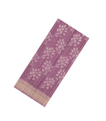 Lilac Woven Synthetic Dola Silk Saree With Printed Floral Motifs-BL4889