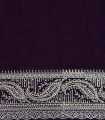 Dark Purple Woven Synthetic Vichitra Saree With Zari Embroidery-BL5417