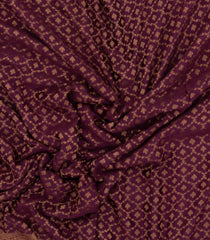 Burgundy Woven Mysore Silk Saree With Floral Vine Motifs & Zari Border-MS3270