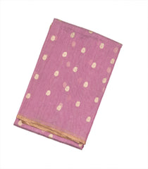 Dusty Pink Woven Tissue Saree With Floral Motifs