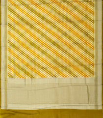 Olive Green Handloom Banarasi Organza Saree With Floral Motifs-BE1252