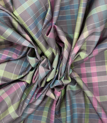 Multi Colour Handloom Kanchipuram Silk Saree With Checks-KA14562