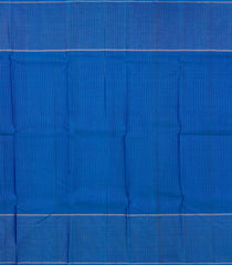 Purple Handloom Kanchipuram Silk Saree With Stripes & Blue Border-KA14014