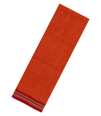 Orange Woven Chirala Cotton Saree With Printed Blouse-CR1515