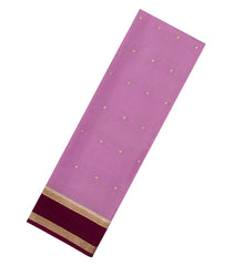 Lavender Woven Mysore Silk Saree With Coin Buttas & Contrast Border-MS3283
