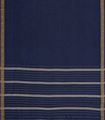Navy Blue Woven Chirala Cotton Saree With Narayanapet Border-CR1458