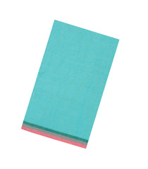 Turquoise Woven Bengal Cotton Saree With Contrast Border-BG1860