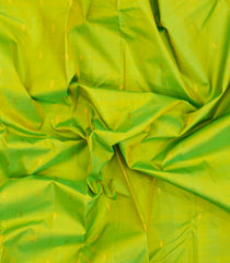 Neon Green Handloom Korvai Kanchipuram Silk Saree With Buttas-KA16428