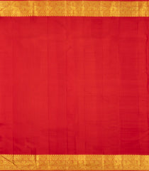 Red Handloom Kanchipuram Silk Saree With Rudaraksham Zari Motifs-KA16809