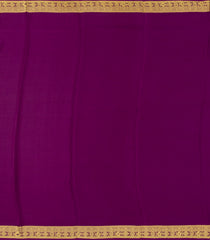 Aquamarine Woven Mysore Crepe 9 Yards Silk Saree With Floral Checks & Contrast Border-MS3195