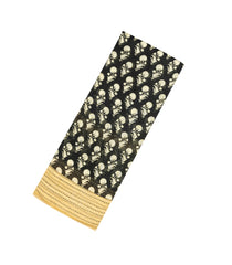 Dark Grey Woven Chanderi Cotton Saree With Printed Floral Motifs