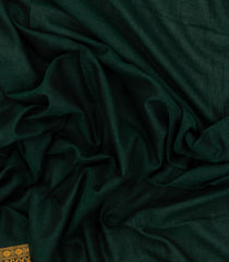 Bottle Green Woven Bengal Cotton Saree With Contrast Border-BG1738