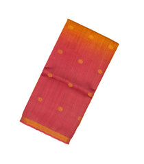 Dusty Peach Handloom Tussar Silk Saree With Ombre Effect-TU2682