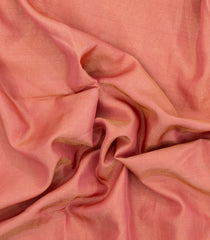 Light Peach Woven Blended Viscose Saree With Contrast Border-BL5529
