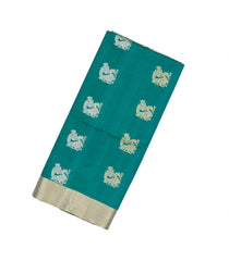 Sea Green Handloom Soft Silk Saree With Annam Buttas-SO4244