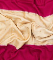 Cream Woven Blended Viscose Saree With Zari Buttas-BL5627