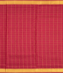 Multi Color Handloom Kanchipuram 9 Yards Silk Saree With Checks & Buttas-KA16418