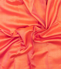 Peach Handloom Korvai Kanchipuram Silk Saree With Contrast Temple Border-KA15814