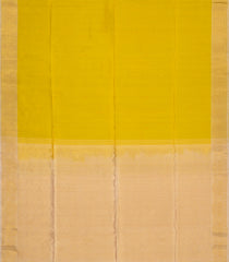 Yellow Handloom Silk Cotton Saree With Floral Buttas & Contrast Pallu-SC3822