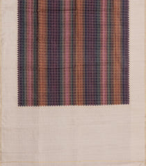Multi Colour Printed Synthetic Dupion Saree With Checks & Contrast Border-BL6045