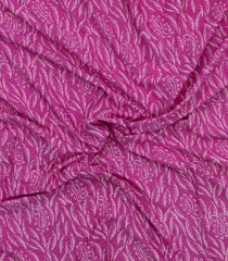 Pink Printed Jaipur Cotton Saree With Floral Motifs-JC1875
