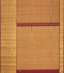 Maroon Handloom Kanchipuram Silk Saree With Annam Motifs-KA16417