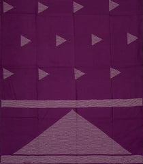 Dark Magenta Woven Art Dupion Saree With Triangle Motifs-BL4227