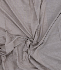 Grey Handloom Bengal Cotton Saree With Contrast Border-BG1855