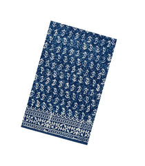 Blue Woven Jaipur Cotton Saree With Printed Floral Motifs-JC1418
