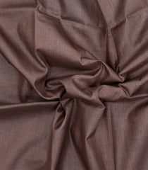Brown Woven Tussar Saree With Zari Border-TU3349