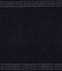 Black Printed Jaipur Cotton Saree With Floral Motifs-JC1612