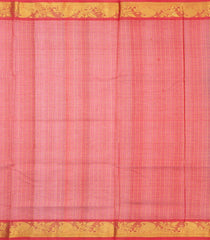 Dark Green Handloom Silk Cotton Saree With Checks & Buttas-SC4732