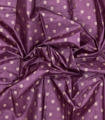 Lilac Woven Tussar Silk Saree With Floral Buttas-TU3432